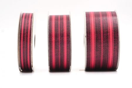 Червона та бордова смугаста тканинна стрічка набір_AI